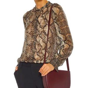 Elie Tahari Elizabeth blouse snake print Size Medium NWOT